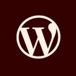 WordPress logo representing website building and content management
